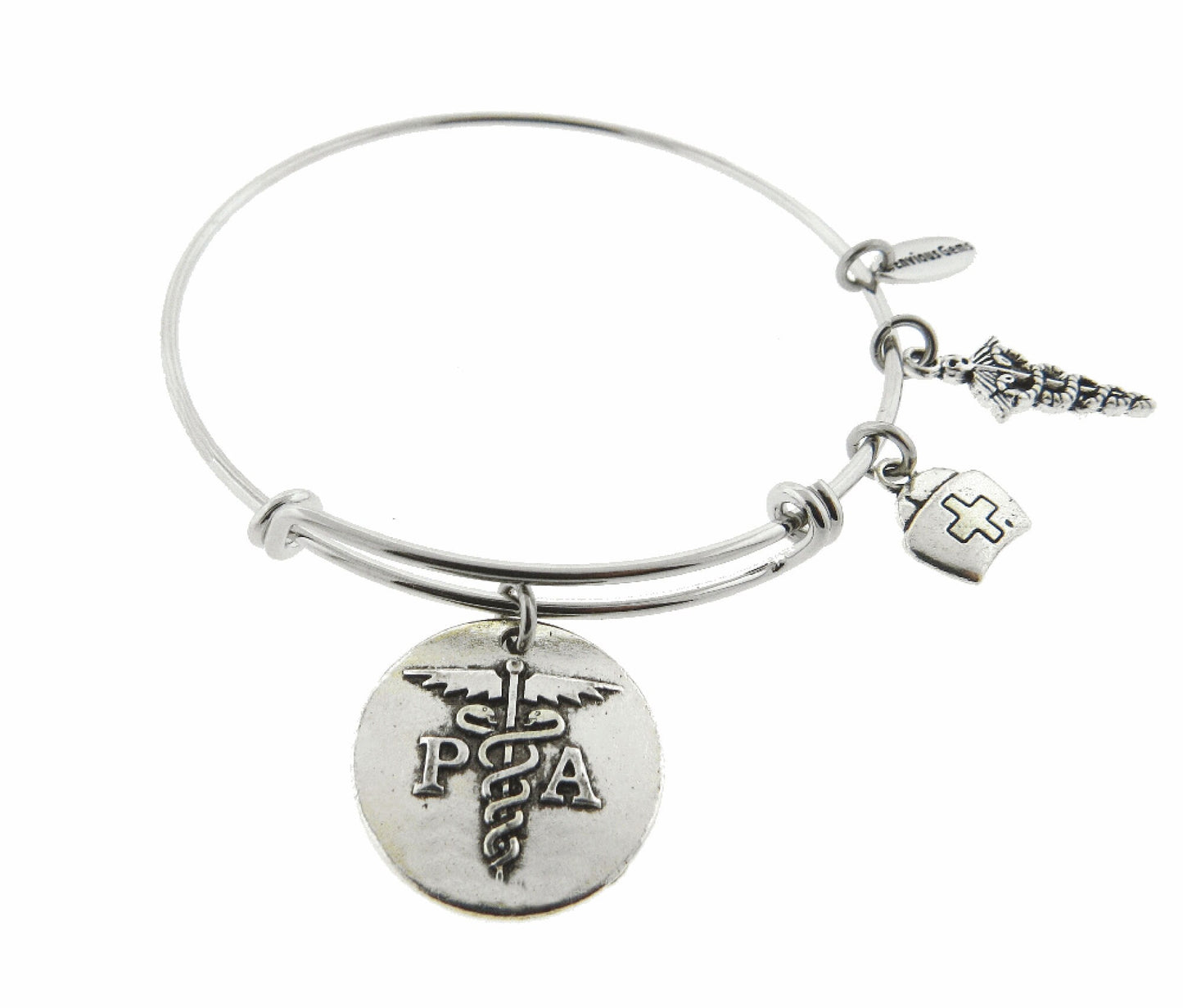 Physician Assistant ( PA ) Silver Expandable Stainless Steel Bracelet Doctor's Assistant Gift Adjustable Bracelet