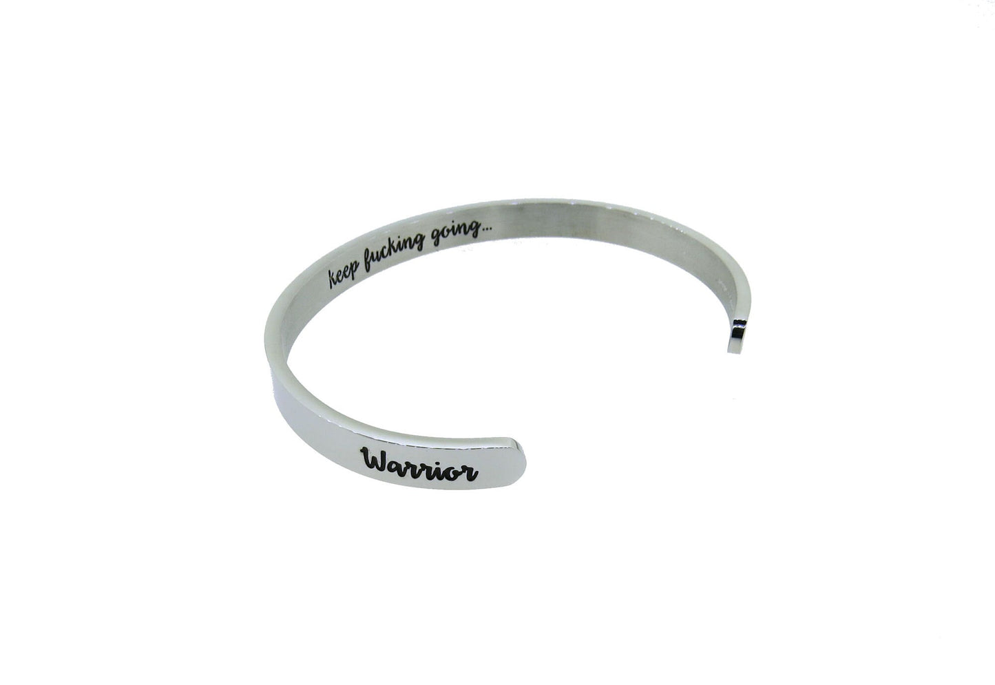 Breast Cancer Warrior Bracelet "Keep Fucking Going" Bracelet Stainless Steel Inspirational Motivational Cancer Bracelet